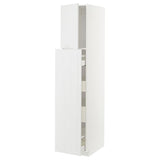 METOD / MAXIMERA hc w p-o func 1dr/4drw, white/Stensund white, 40x60x200 cm