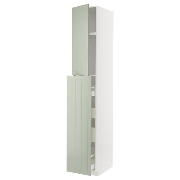Ikea METOD / MAXIMERA - Hc w p-o func 1dr/4drw, white/Stensund light green, 40x60x240 cm
