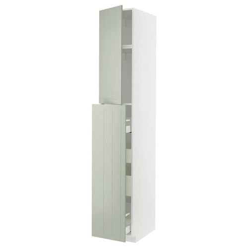 METOD / MAXIMERA - METOD / MAXIMERA Hc w p-o func 1dr/4drw, white/Stensund light green, 40x60x240 cm
