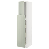METOD / MAXIMERA hc w p-o func 1dr/4drw, white/Stensund light green, 40x60x200 cm