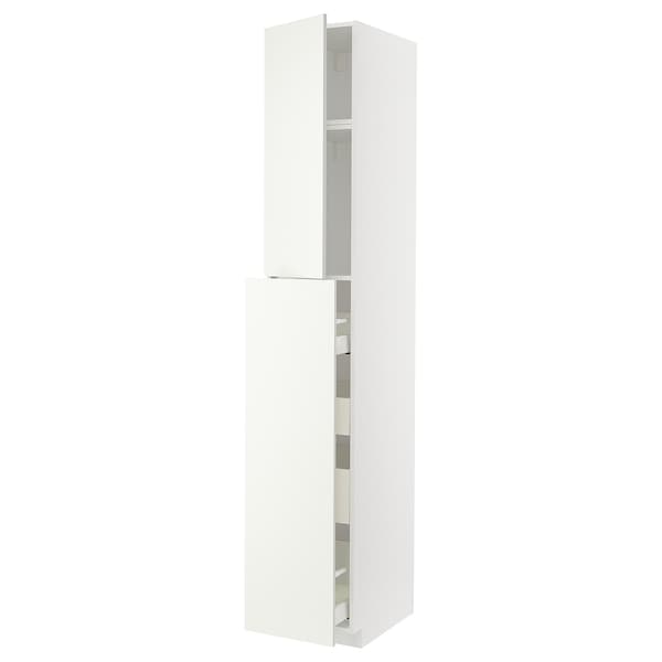 Ikea METOD / MAXIMERA - Hc w p-o func 1dr/4drw, white/Vallstena white, 40x60x240 cm