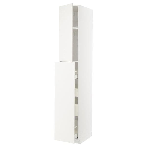 METOD / MAXIMERA - Hc w p-o func 1dr/4drw, white/Veddinge white, 40x60x240 cm - best price from Maltashopper.com 49460359
