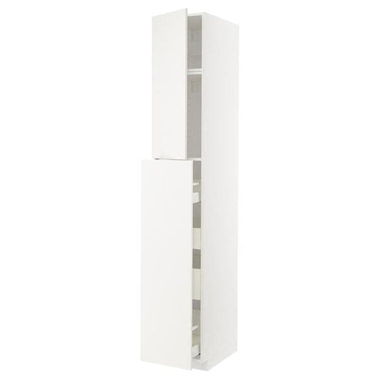 METOD / MAXIMERA - Hc w p-o func 1dr/4drw, white/Veddinge white, 40x60x240 cm - best price from Maltashopper.com 49460359
