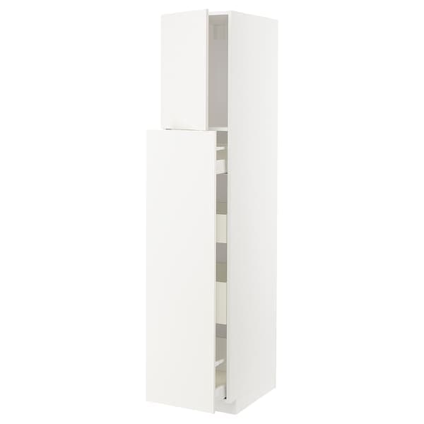 METOD / MAXIMERA - Hc w p-o func 1dr/4drw, white/Veddinge white, 40x60x200 cm - best price from Maltashopper.com 79458114