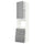 METOD / MAXIMERA - High cab f oven w door/3 drawers, white/Bodbyn grey ,