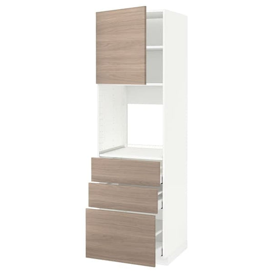 Ikea METOD / MAXIMERA - Mobile alto forno/anta/3 cassetti , 60x60x200 cm