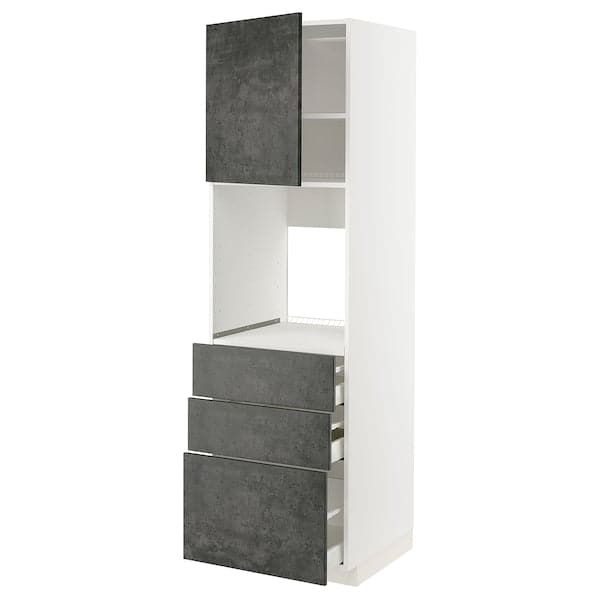 Ikea METOD / MAXIMERA - Mobile alto forno/anta/3 cassetti , 60x60x200 cm