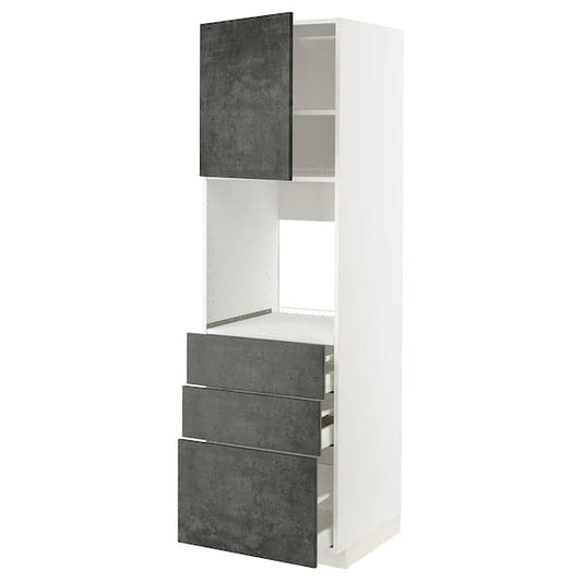 Ikea METOD / MAXIMERA - Mobile alto forno/anta/3 cassetti , 60x60x200 cm