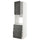 METOD / MAXIMERA high cab f oven w door/3 drawers, white/Kalhyttan dark grey concrete effect, 60.0x220.0x60.0 cm