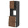 METOD / MAXIMERA - METOD / MAXIMERA High cab f oven w door/3 drawers, black Enköping/brown walnut effect, 60x60x200 cm