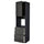 METOD / MAXIMERA - METOD / MAXIMERA High cab f oven w door/3 drawers, black/Nickebo matt anthracite, 60x60x220 cm