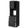 METOD / MAXIMERA - High cab f oven w door/3 drawers, black/Upplöv matt anthracite , 60x60x200 cm