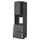 METOD / MAXIMERA high cab f oven w door/3 drawers, black/Voxtorp dark grey, 60x60x220 cm