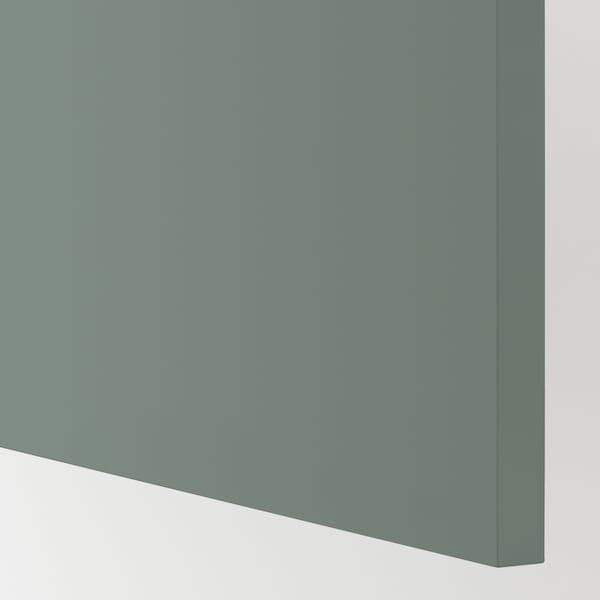 METOD / MAXIMERA - Hi cab f micro w door/2 drawers, white/Bodarp grey-green