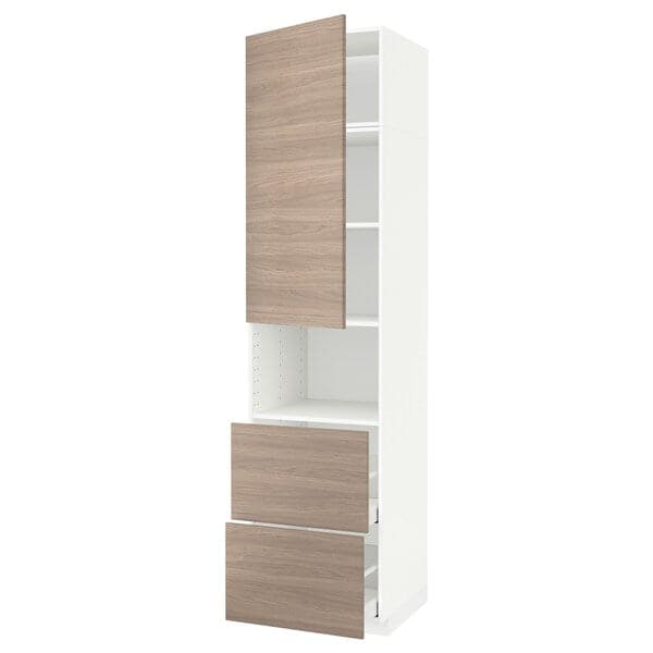METOD / MAXIMERA - Mobile alto micro/anta/2cassetti , 60x60x240 cm - Premium Kitchen & Dining Furniture Sets from Ikea - Just €412.99! Shop now at Maltashopper.com