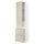 METOD / MAXIMERA - METOD / MAXIMERA Hi cab f micro w door/2 drawers, white/Havstorp beige, 60x60x240 cm