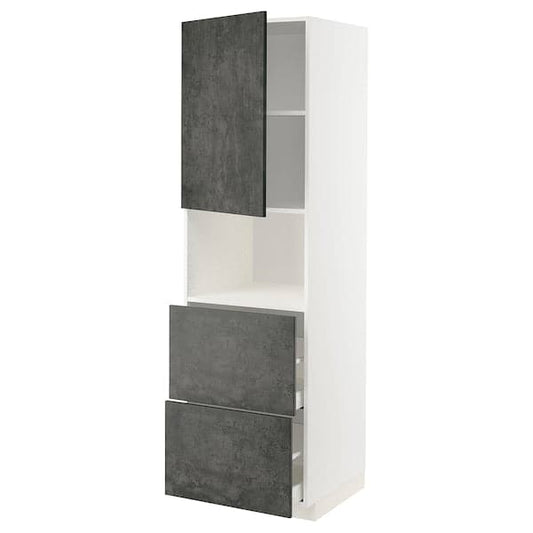 Ikea METOD / MAXIMERA - Mobile alto micro/anta/2cassetti , 60x60x200 cm