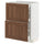 METOD / MAXIMERA base cab with 2 fronts/3 drawers, white Enköping/brown walnut effect, 60x37 cm