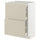 METOD / MAXIMERA base cab with 2 fronts/3 drawers, white/Havstorp beige, 60x37 cm