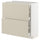 METOD / MAXIMERA - METOD / MAXIMERA Base cab with 2 fronts/3 drawers, white/Havstorp beige, 80x37 cm