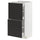 METOD / MAXIMERA - Base cab with 2 fronts/3 drawers, white/Nickebo matt anthracite , 40x37 cm