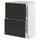METOD / MAXIMERA base cab with 2 fronts/3 drawers, white/Nickebo matt anthracite, 60x37 cm