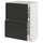 METOD / MAXIMERA base cab with 2 fronts/3 drawers, white/Upplöv matt anthracite, 60x37 cm