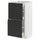 METOD / MAXIMERA - METOD / MAXIMERA Base cab with 2 fronts/3 drawers, white/Upplöv matt anthracite, 40x37 cm