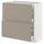 METOD / MAXIMERA base cab with 2 fronts/3 drawers, white/Upplöv matt dark beige, 80x37 cm