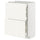 METOD / MAXIMERA - METOD / MAXIMERA Base cab with 2 fronts/3 drawers, white/Vallstena white, 60x37 cm