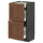 METOD / MAXIMERA - METOD / MAXIMERA Base cab with 2 fronts/3 drawers, black Enköping/brown walnut effect, 40x37 cm