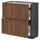 METOD / MAXIMERA base cab with 2 fronts/3 drawers, black Enköping/brown walnut effect