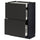METOD / MAXIMERA base cab with 2 fronts/3 drawers, black/Nickebo matt anthracite, 60x37 cm
