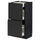 METOD / MAXIMERA - METOD / MAXIMERA Base cab with 2 fronts/3 drawers, black/Upplöv matt anthracite, 40x37 cm