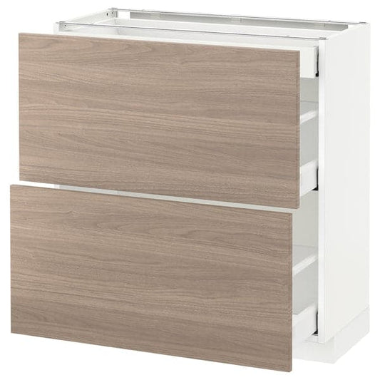 METOD / MAXIMERA - Mobile base/2frontali/3cassetti , 80x37 cm - best price from Maltashopper.com 39113534