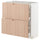 METOD / MAXIMERA base cab with 2 fronts/3 drawers, white/Fröjered light bamboo, 80x37 cm