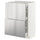 METOD / MAXIMERA - METOD / MAXIMERA Base cab with 2 fronts/3 drawers, white/Vårsta stainless steel, 60x37 cm