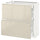 METOD / MAXIMERA base cab with 2 fronts/3 drawers, white/Voxtorp high-gloss light beige, 80.0x80.0x37.0 cm