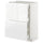 METOD / MAXIMERA base cab with 2 fronts/3 drawers, white/Voxtorp high-gloss/white, 60x37 cm