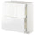 METOD / MAXIMERA base cab with 2 fronts/3 drawers, white/Voxtorp high-gloss/white, 80x37 cm