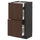 METOD / MAXIMERA - METOD / MAXIMERA Base cab with 2 fronts/3 drawers, black/Sinarp brown, 40x37 cm