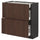METOD / MAXIMERA base cab with 2 fronts/3 drawers, black/Sinarp brown, 80.0x80.0x37.0 cm