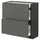 METOD / MAXIMERA base cab with 2 fronts/3 drawers, black/Voxtorp dark grey, 80.0x80.0x37.0 cm