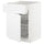 METOD / MAXIMERA base cab w wire basket/drawer/door, white/Axstad matt white, 60x60 cm