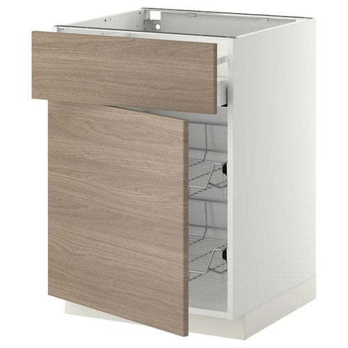 METOD / MAXIMERA - Base cabinet, drawer/drawer/tablet, 60x60 cm
