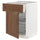 METOD / MAXIMERA base cab w wire basket/drawer/door, white Enköping/brown walnut effect, 60x60 cm