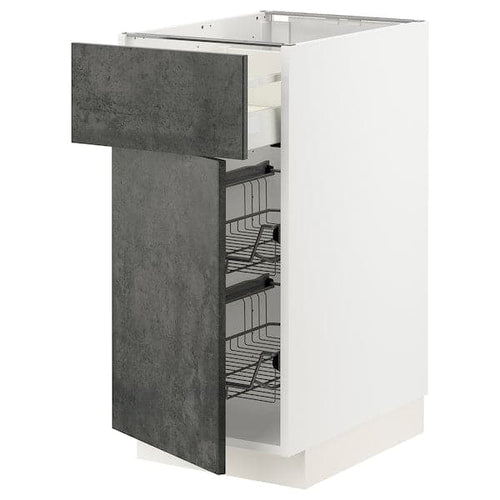 METOD / MAXIMERA - Base cabinet, basket/drawer/door, 40x60 cm