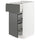 METOD / MAXIMERA - METOD / MAXIMERA Base cab w wire basket/drawer/door, white/Voxtorp dark grey, 40x60 cm