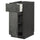 METOD / MAXIMERA base cab w wire basket/drawer/door, black/Kalhyttan dark grey concrete effect, 40x60 cm