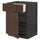 METOD / MAXIMERA - Base cab w wire basket/drawer/door, black/Sinarp brown , 60x60 cm